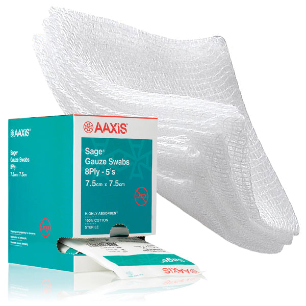 Sage Gauze Swab 2's 7.5x7.5cm Sterile - Box 60