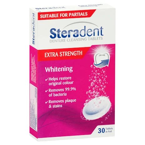 Steradent Extra Strength Tablets - Box 30