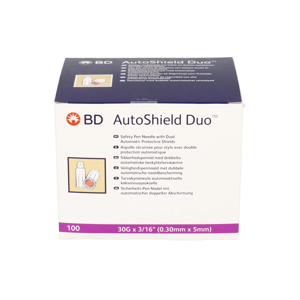 AutoShield Duo Safety Pen Needle 30G x 5mm - Box 100