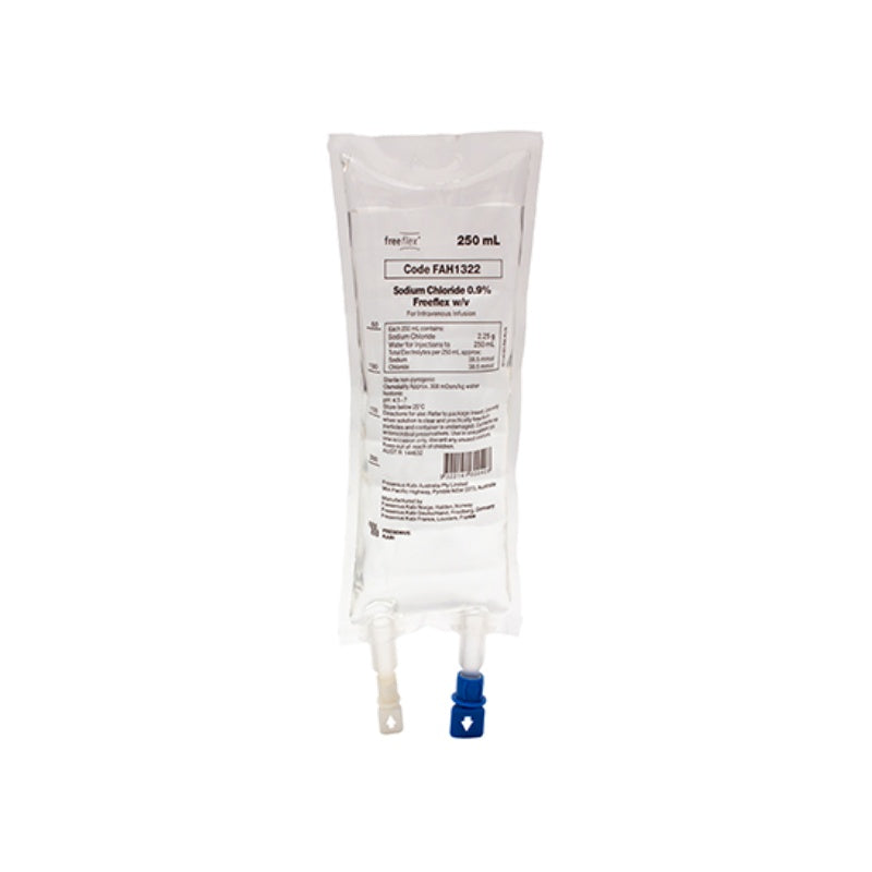 FK Sodium Chloride 0.9% Saline IV Bag 250ml