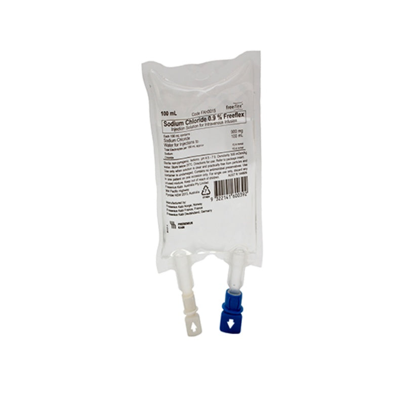 FK Sodium Chloride 0.9% Saline IV Bag 100ml