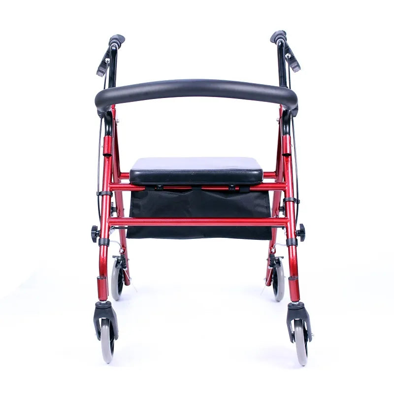 6" Rollator / Walker- Red