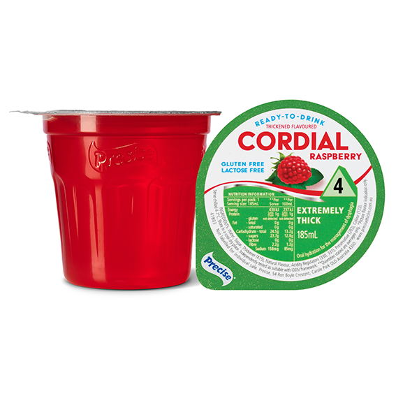 Precise Cordial Raspberry Extremely Thick/Level 4 185ml Dysphagia RTD ...