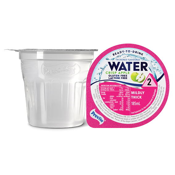 Precise Crisp Apple Water Mildly Thick/Level 2 185ml Dysphagia RTD - Ctn 12