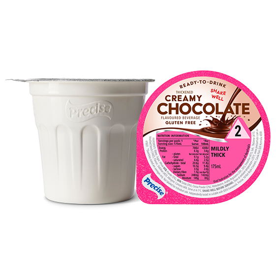 Precise Chocolate Dairy Mildly Thick/Level 2 175ml Dysphagia RTD - Ctn 24