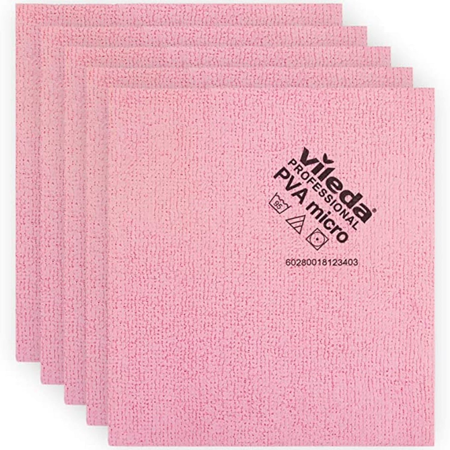 Oates Vileda PVA Microfibre Cloth Red - Pkt 5