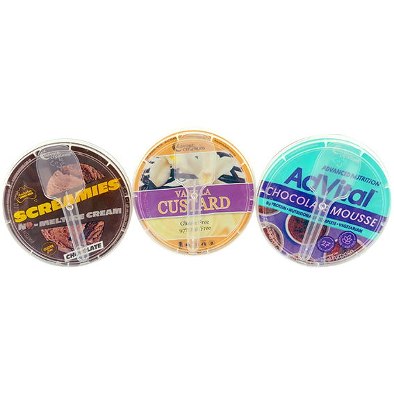 Flavour Creations 84mm Combo Lid with Spoon - Sleeve of 36