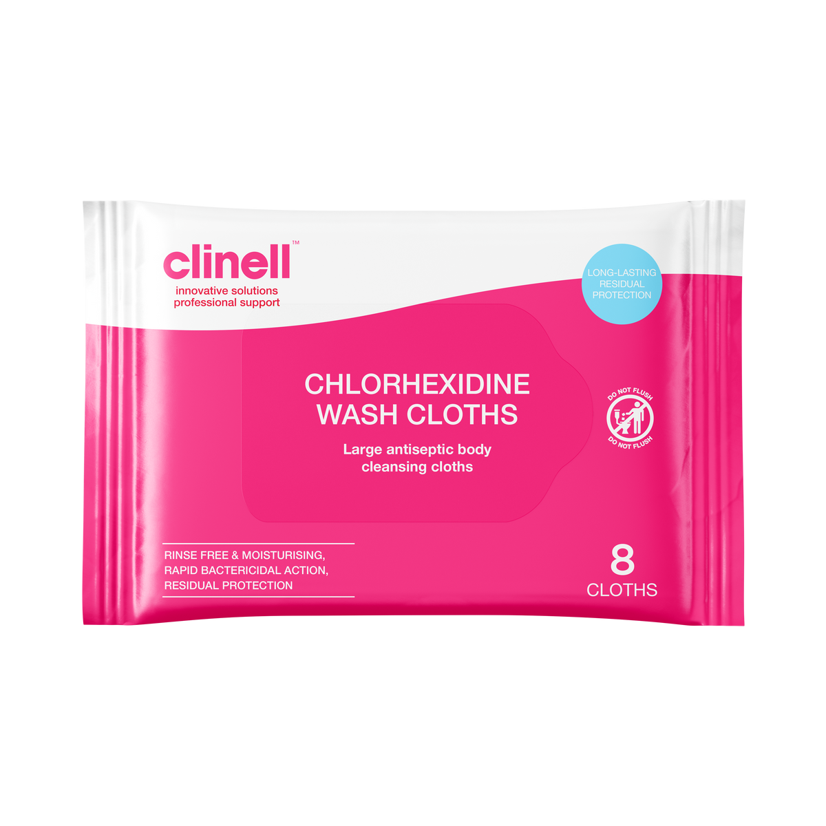 Clinell Chlorhexidine Wash Cloths - Pkt 8