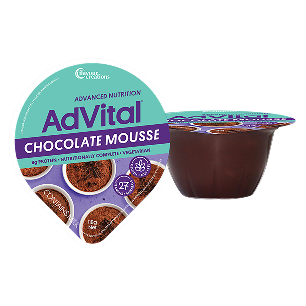 Flavour Creations Advital Chocolate Mousse 110g - Pkt 12