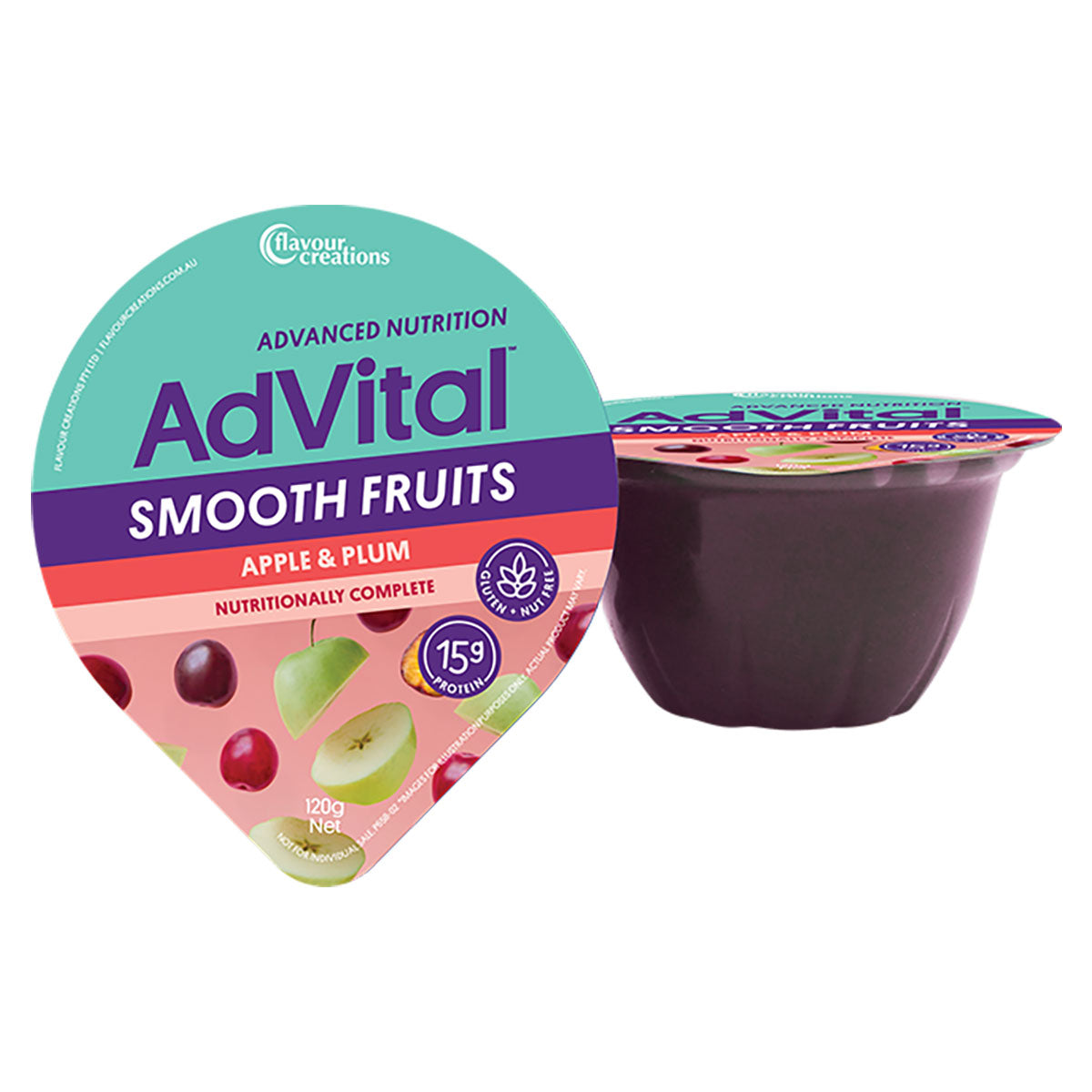 Flavour Creations NC Smooth Fruits Apple & Plum 120g - Ctn 36