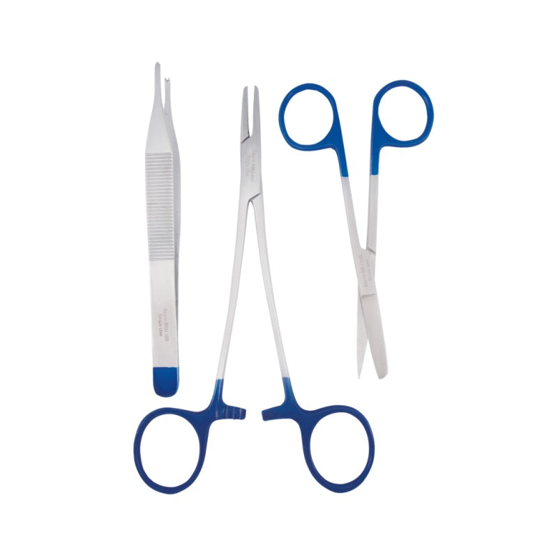 Sayco Suture Pack /w Sh/Bl Scissor Sterile Disposable - Box 10