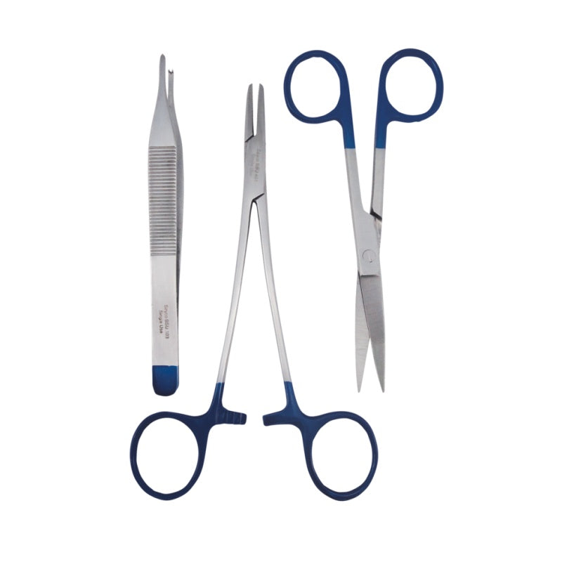 Sayco Suture Pack /w Sh/Sh Scissor Sterile Disp - Box 10