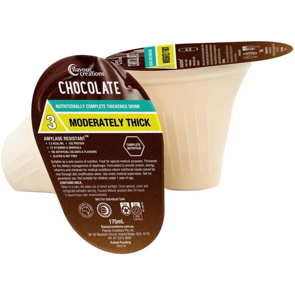 Flavour Creations NC Chocolate 3 Moderately Thick 175ml Dysphagia RTD - Ctn 24