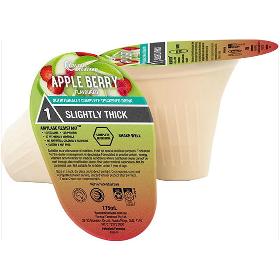 Flavour Creations NC Apple Berry 1 Slightly Thick 175ml Dysphagia RTD - Ctn 24