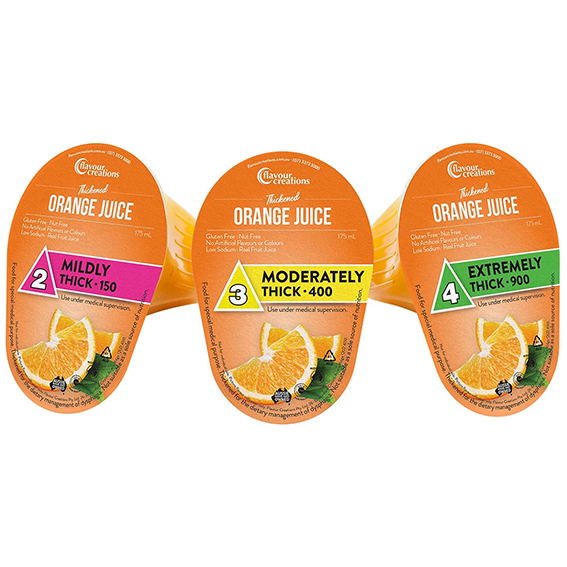 Flavour Creations Orange Juice 2 Mildly Thick 175ml Dysphagia RTD - Ctn 24