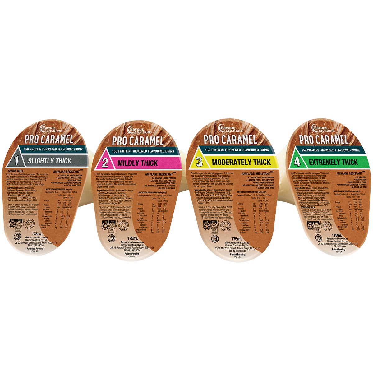 Flavour Creations Pro Caramel 3 Moderately Thick 175ml Dysphagia RTD - Ctn 24