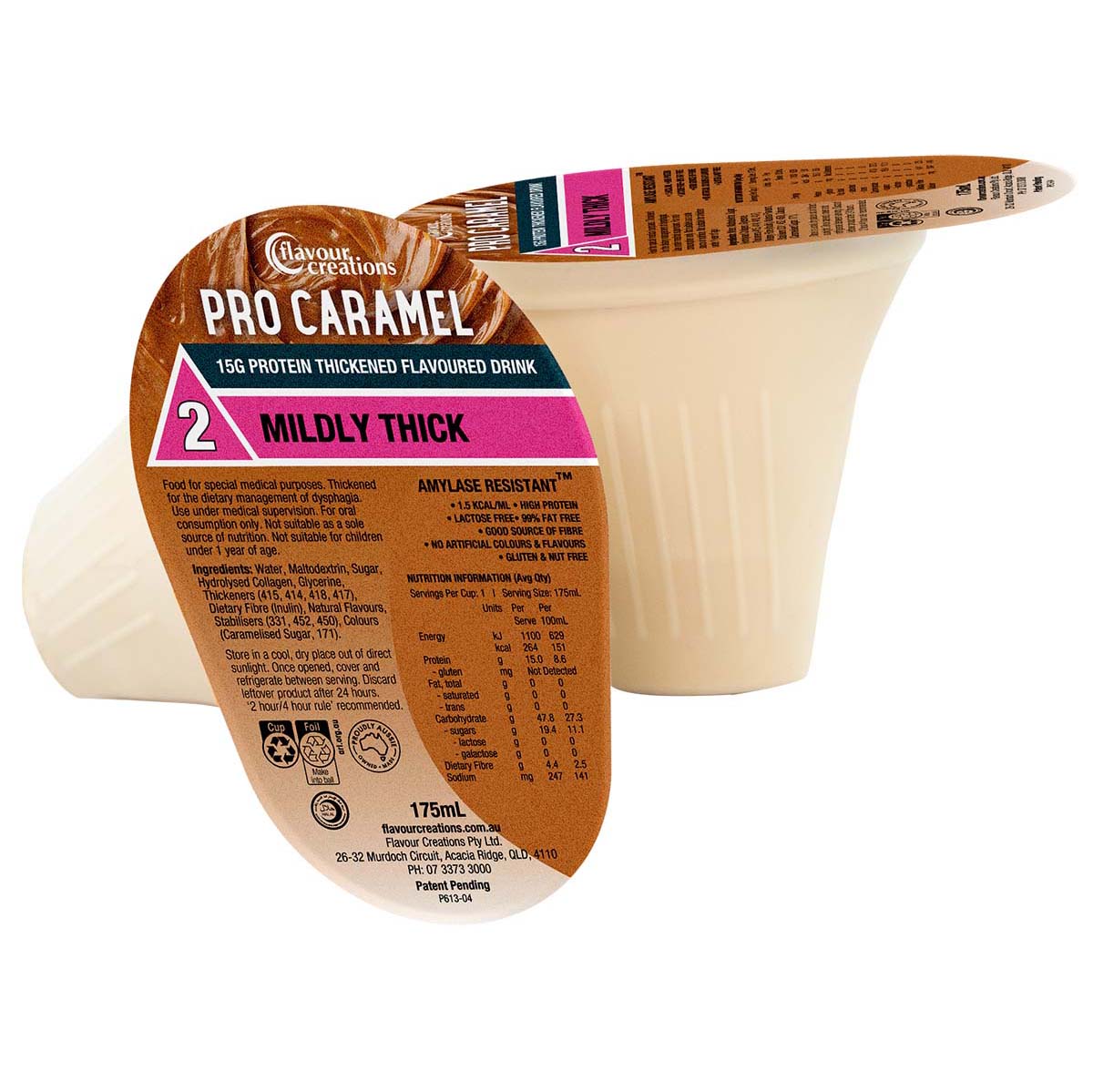 Flavour Creations Pro Caramel 2 Mildly Thick 175ml Dysphagia RTD - Ctn 24
