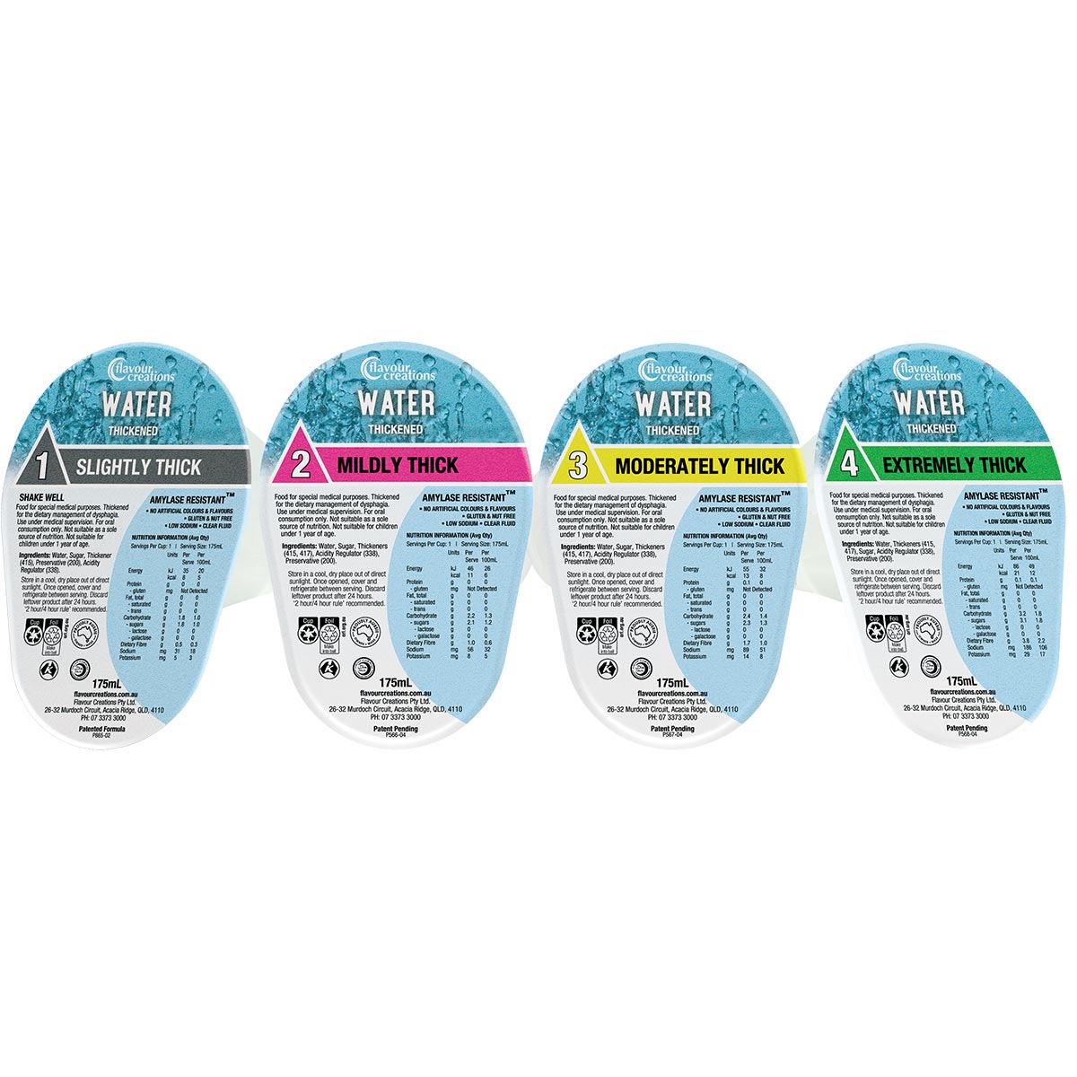 Flavour Creations Water 4 Extremely Thick 175ml Dysphagia RTD - Ctn 24