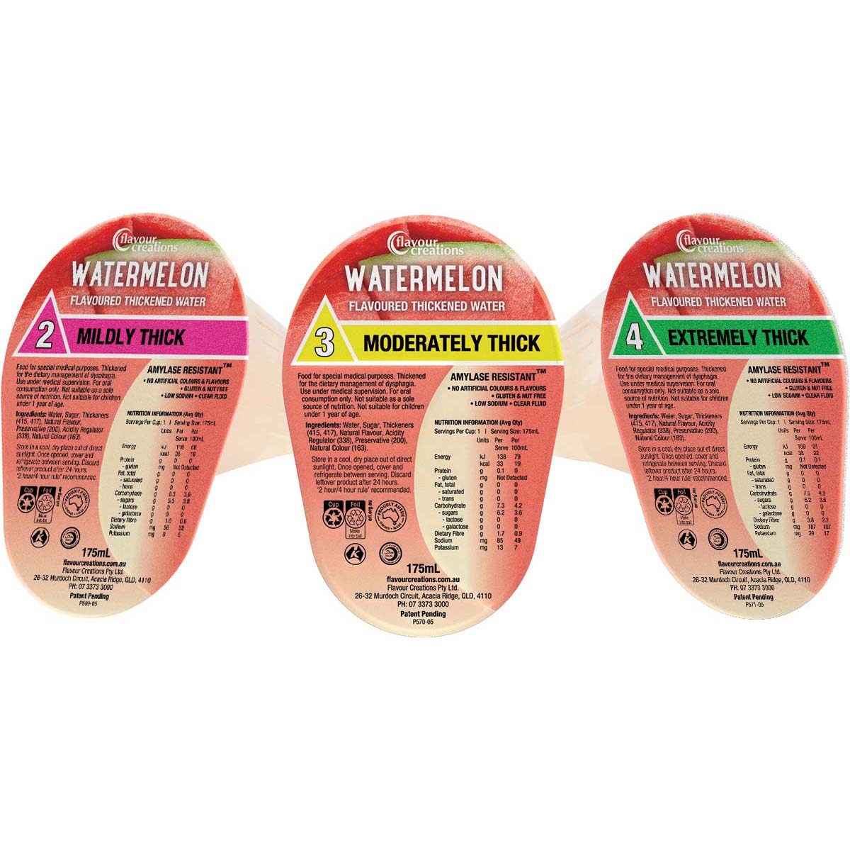 Flavour Creations Watermelon Water 2 Mildly Thick 175ml Dysphagia RTD - Ctn 24