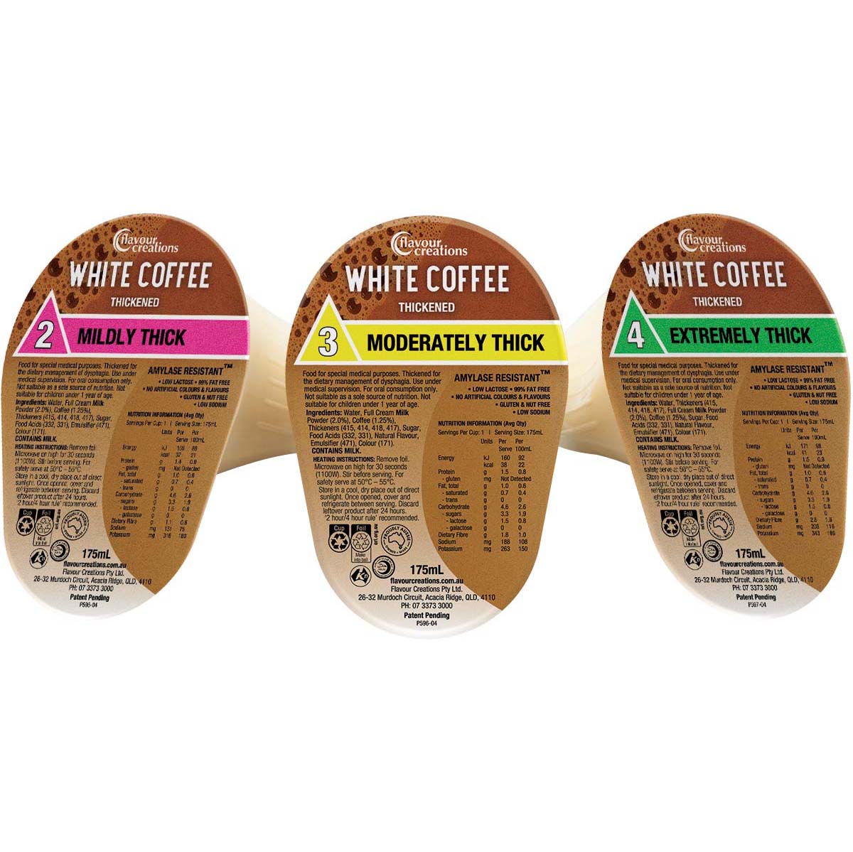 Flavour Creations White Coffee 3 Moderately Thick 175ml Dysphagia RTD - Ctn 24