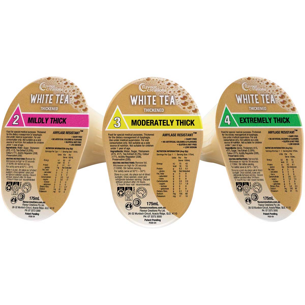 Flavour Creations White Tea 2 Mildly Thick 175ml Dysphagia RTD - Ctn 24