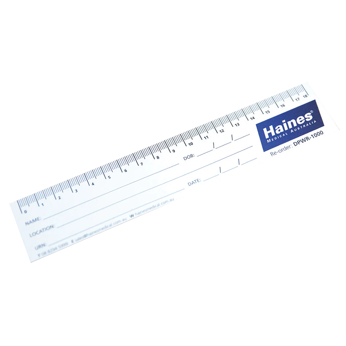 Wound Measure Ruler 18cm Paper - Pkt 250