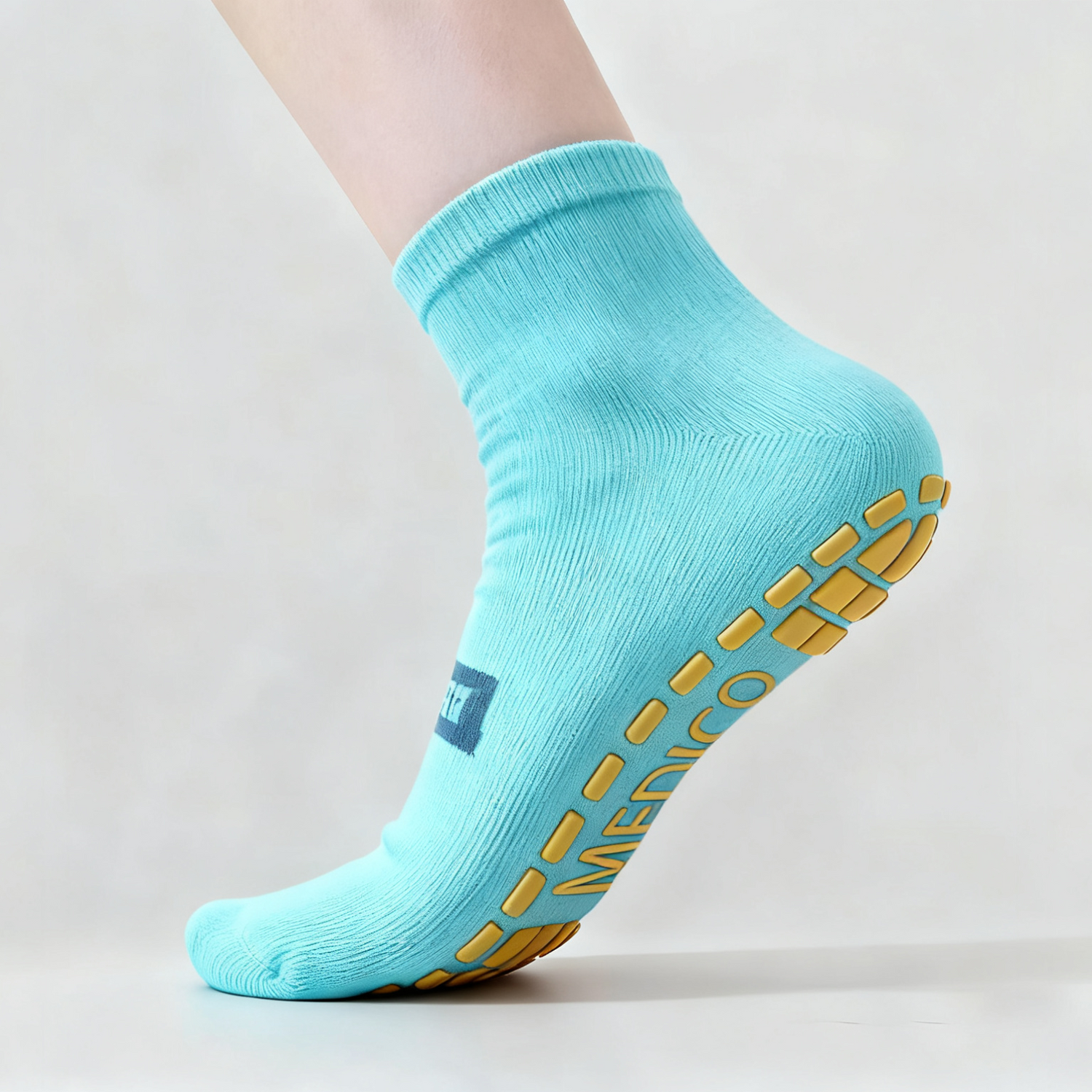 Medico Non-slip Socks Mint Medium - Pkt 20 Pairs