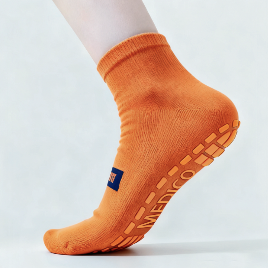 Medico Non-slip Socks Orange Small - Pkt 20 Pairs