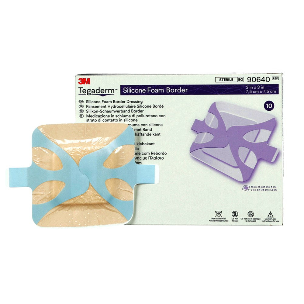 Tegaderm Silicon Foam Border 7.5x7.5cm - Box 10