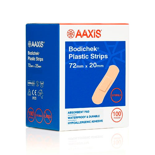 Bodichek Band-Aid Plastic Strips 7.2x2cm - Box 100