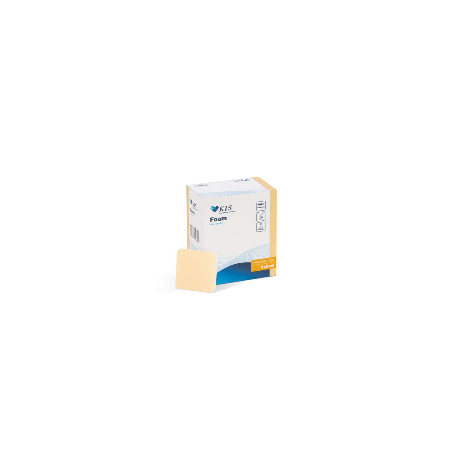 KIS Foam Non-Border 5cm x 5cm-Box 10