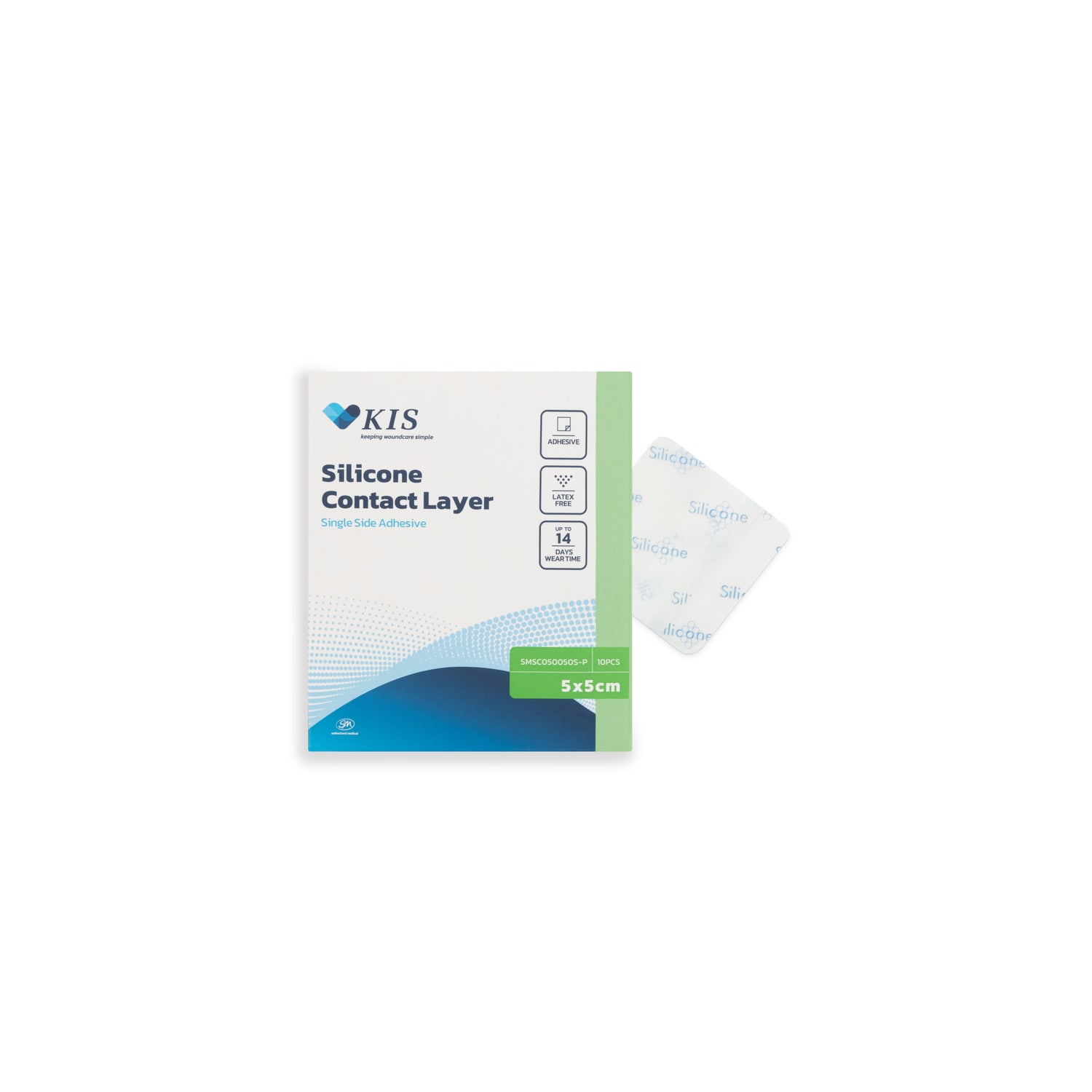 KIS Silicone Wound Contact Layer 5 cm x 5 cm-Box 10