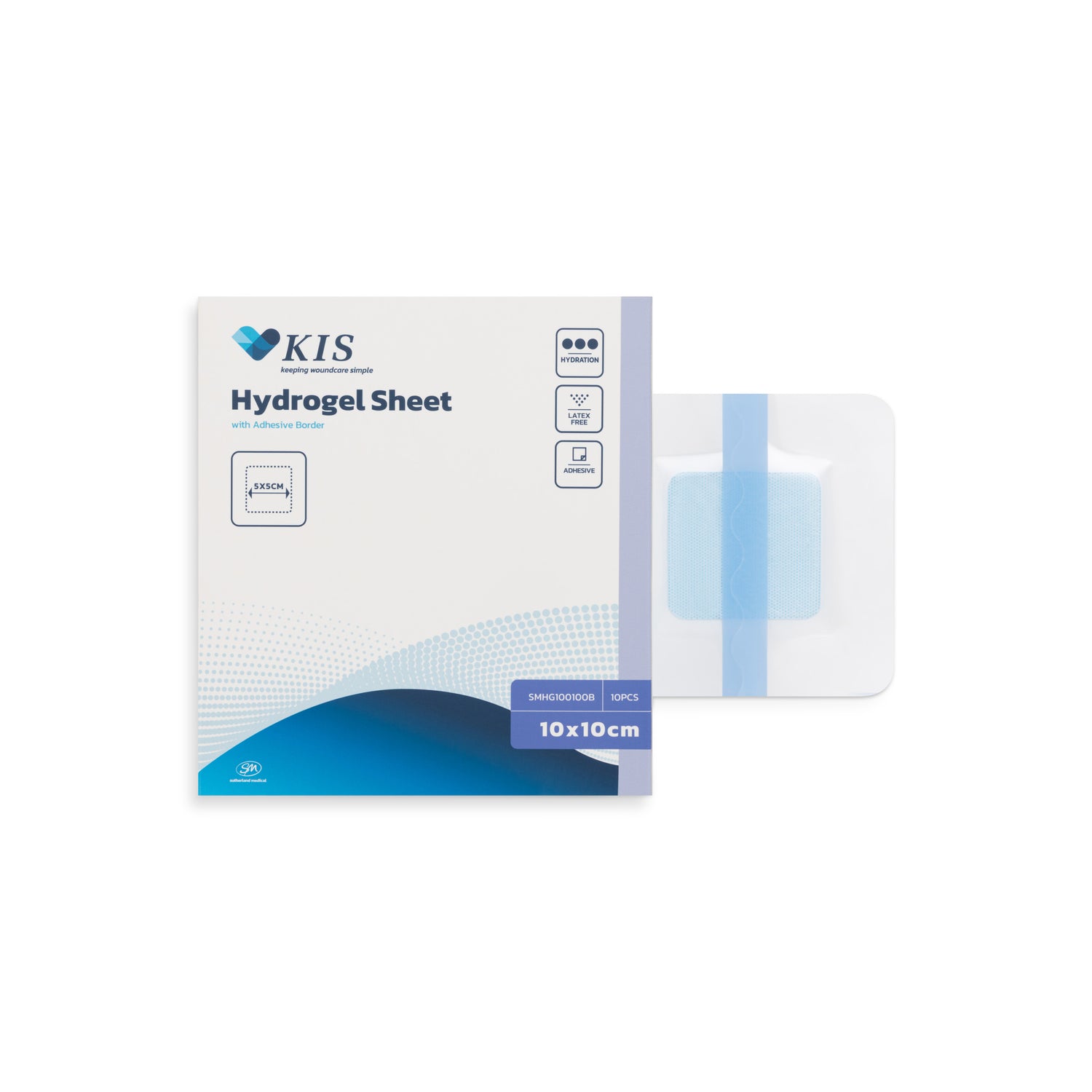 KIS Hydrogel Adhesive 10 cm x 10 cm-Box 10