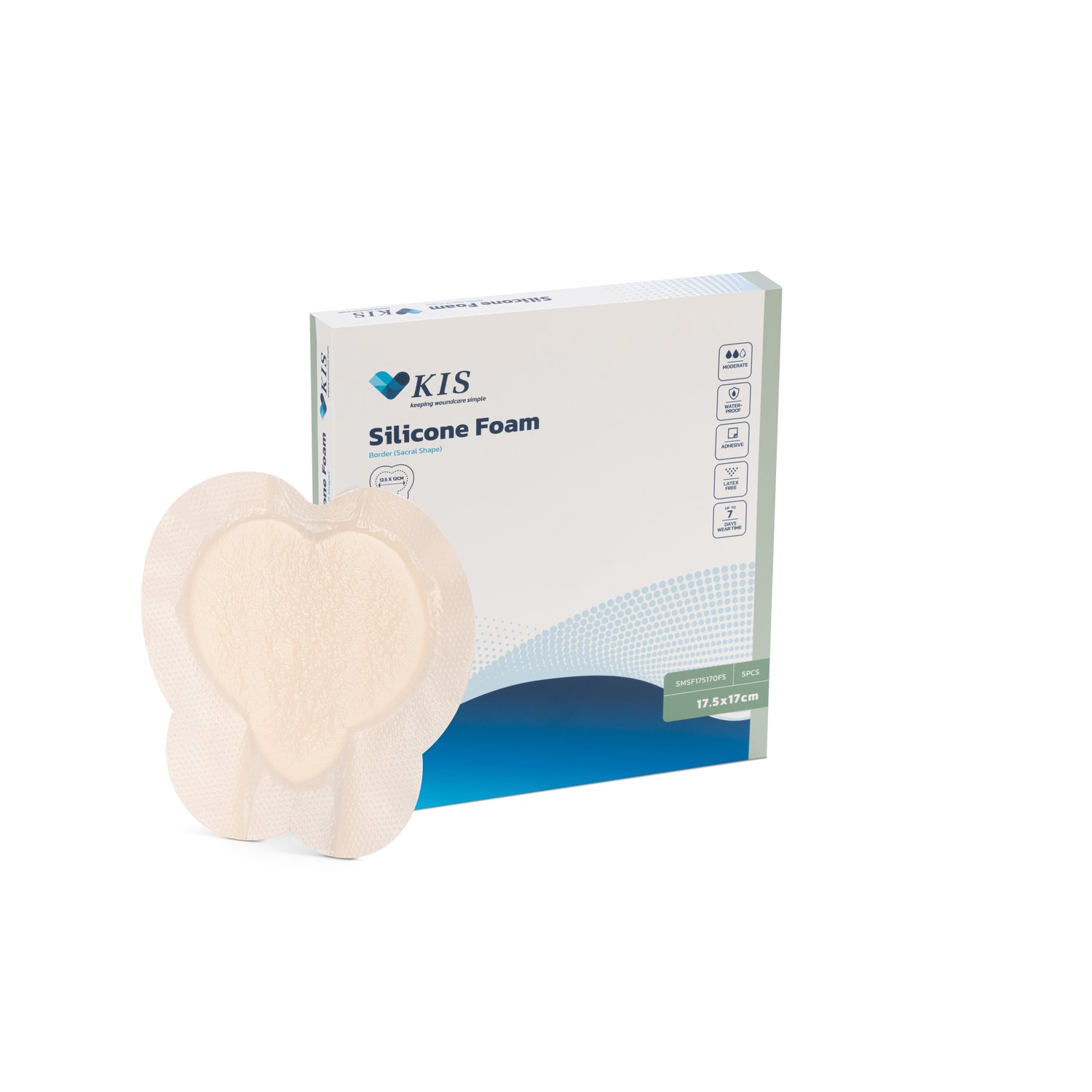 KIS Silicone Foam Border (Sacral Shape) 17.5cm x 17cm - Box 5