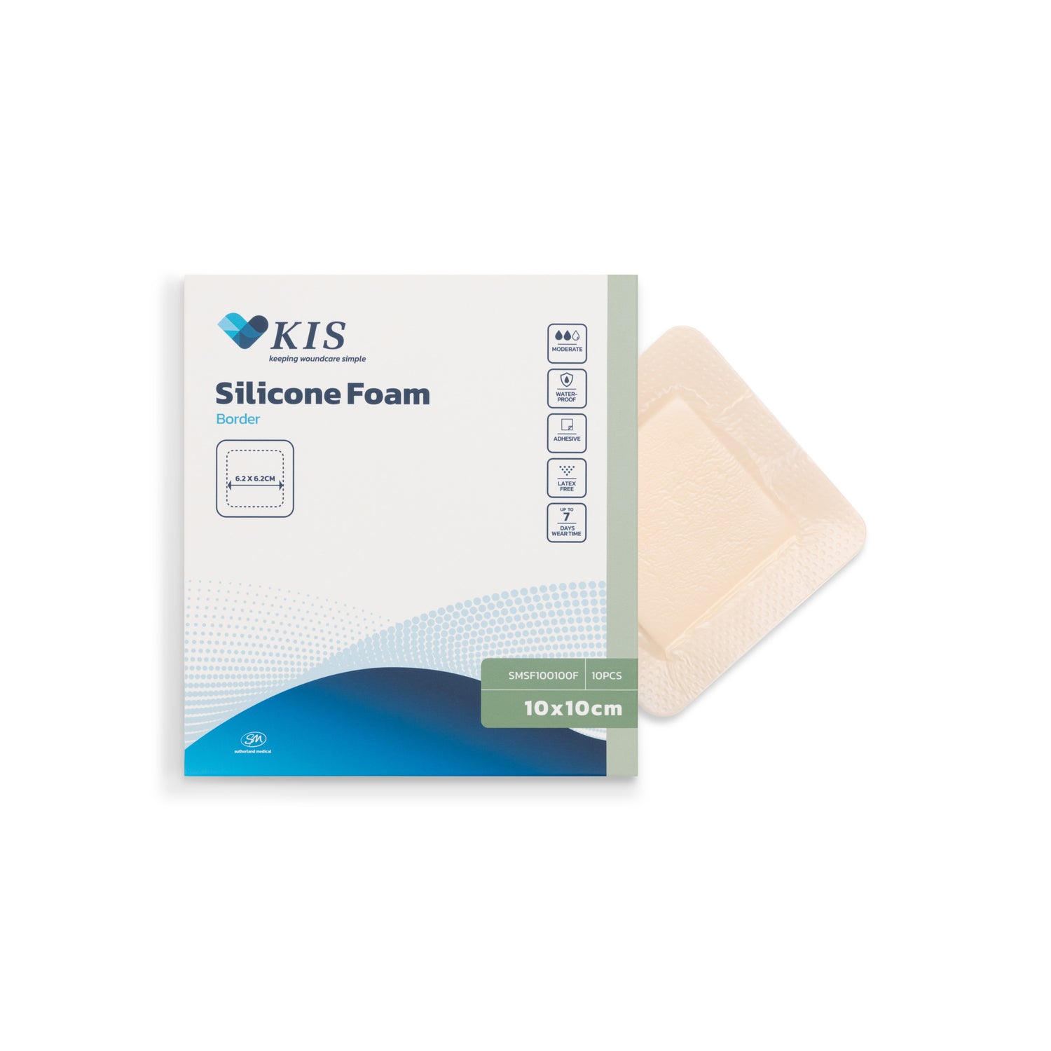 KIS Silicone Foam Border 10cm x10cm - Box 10