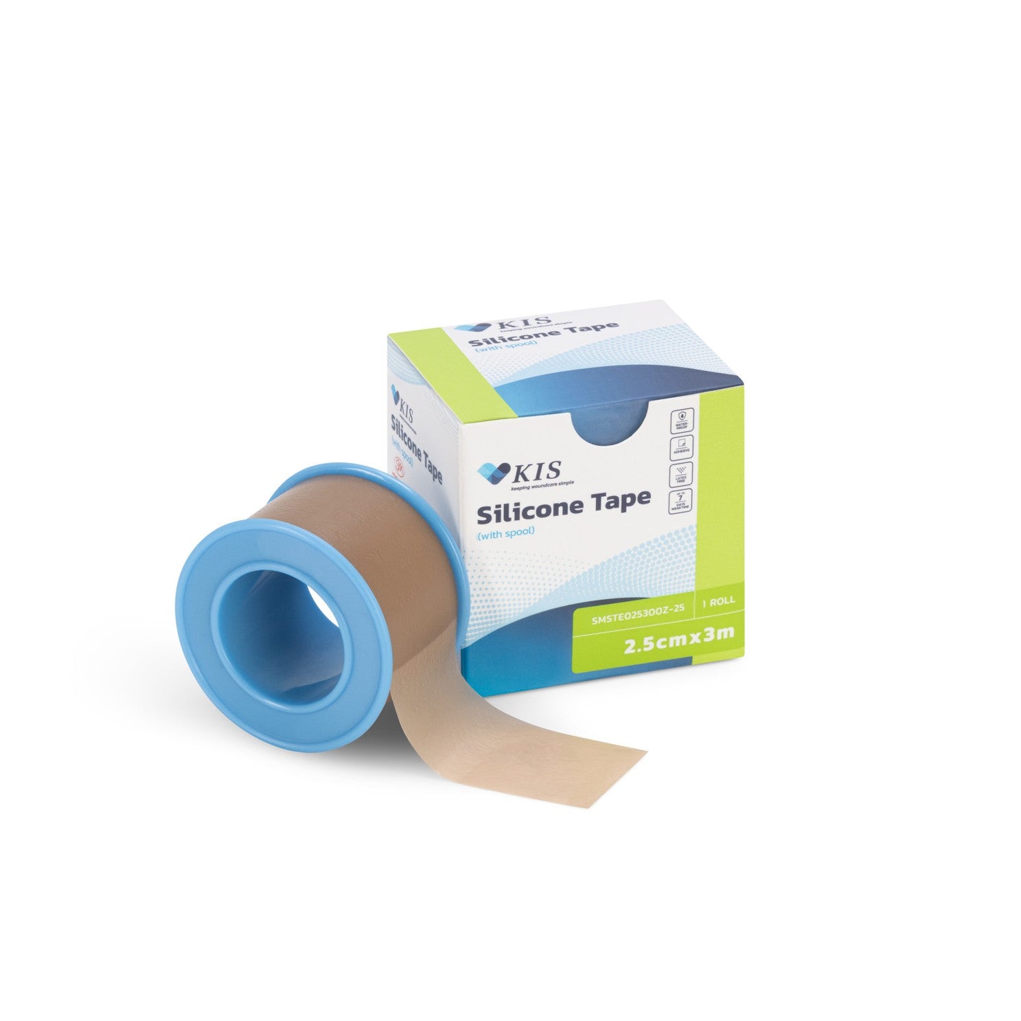 KIS Silicone Tape(with spool) 2.5cm X 3m-Box 6