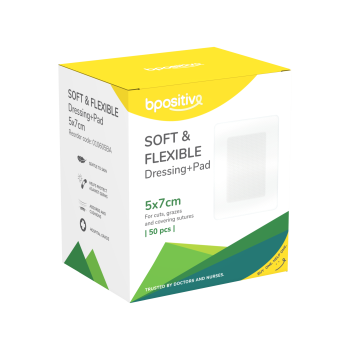 Bpositive Soft & Flexible Fabric Island Dressing 4 x 5cm - Box 50