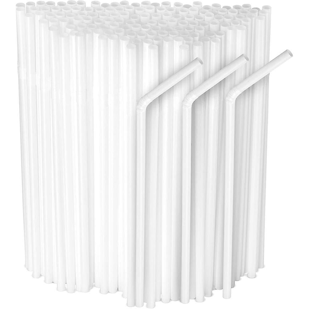Medico Straw Regular - Flexible - Plastic White 210x5mm - Box 1000