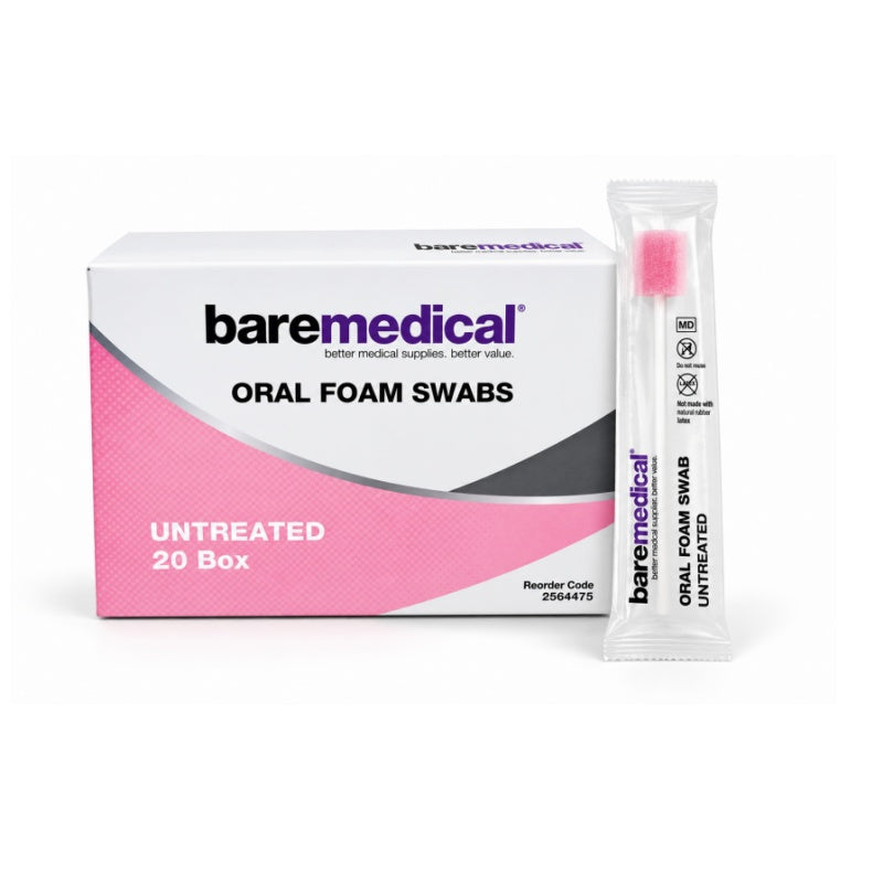 Oral Foam Swab Untreated - Box 20