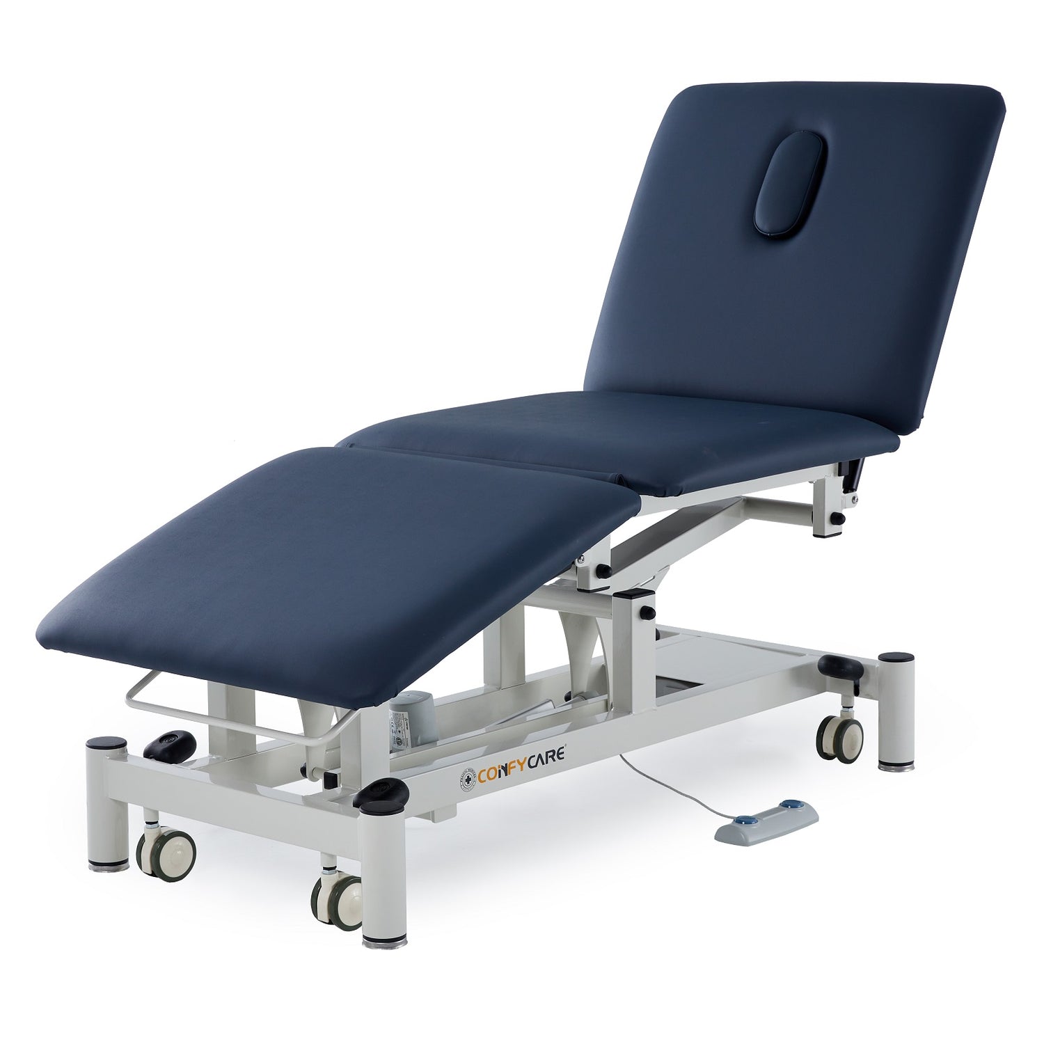 Three Section Exam Couch Hi Lo Electric Navy Blue