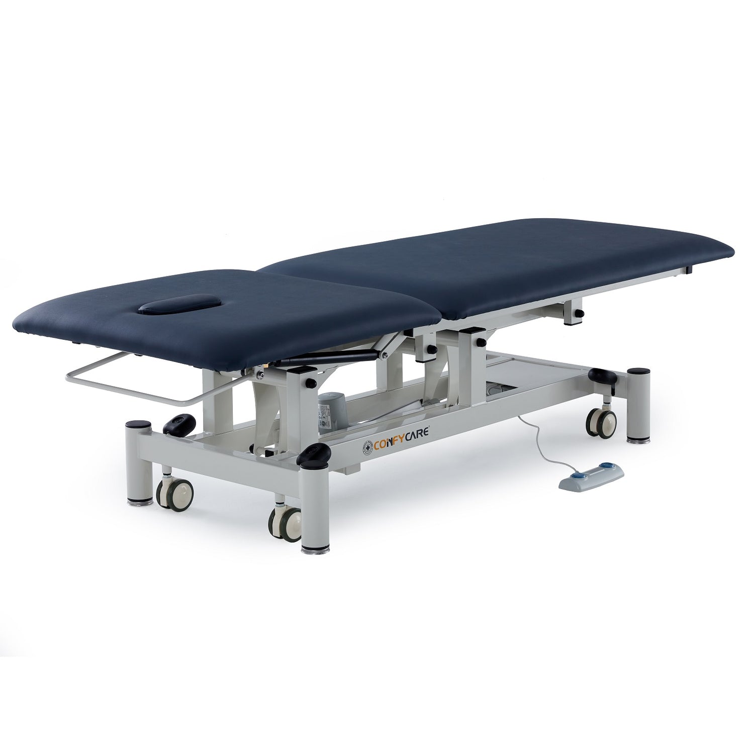 Two Section Exam Couch Hi Lo Electric Navy Blue