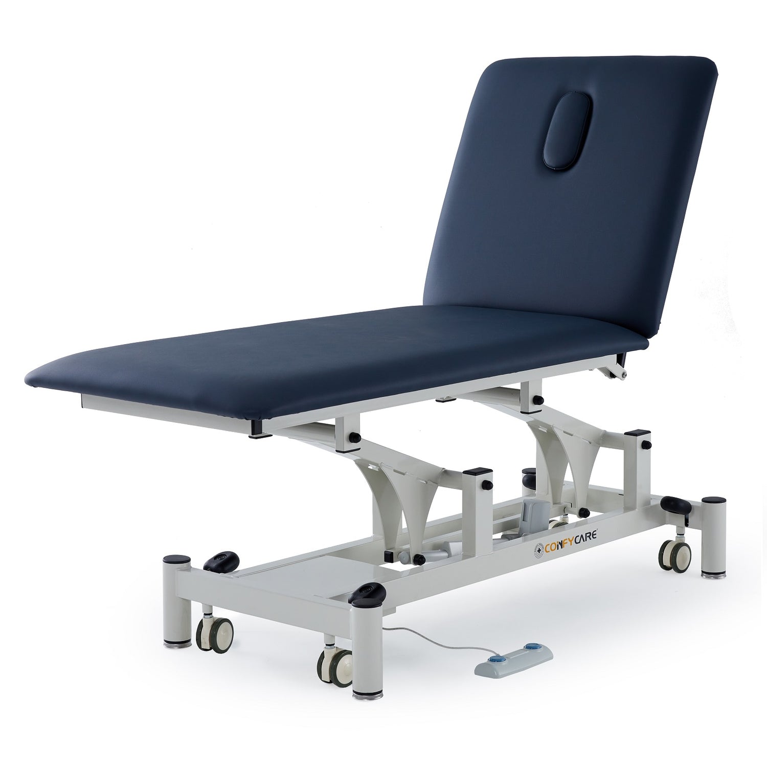 Two Section Exam Couch Hi Lo Electric Navy Blue