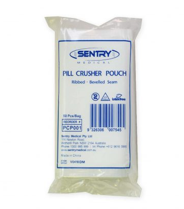 Pill Crusher Pouches Ribbed with Bevelled Seam 53 x 120 mm - Box 1000