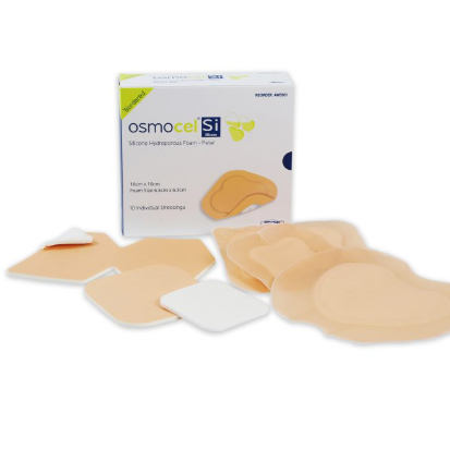 Osmocel Si Silicone Foam - Bordered 10x10cm - Box 10